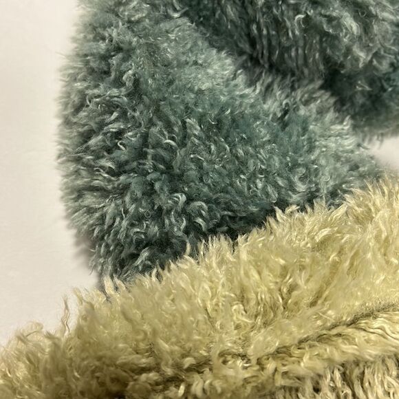 Anthropologie Fluffy Colorblocked Scarf in Mint - Picture 6 of 12